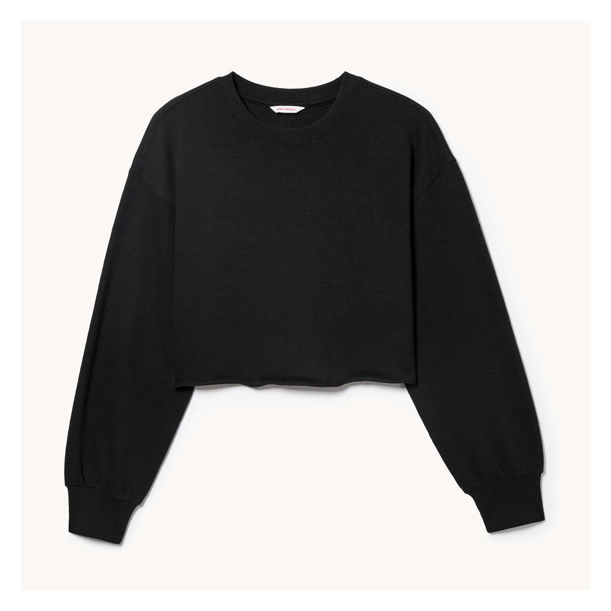 Crop Sweatshirt in JF Black from Joe Fresh